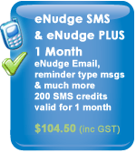 eNudge SMS and eNudge Plus 1 month